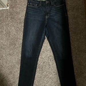 Buckle Black High Rise Ankle Skinny